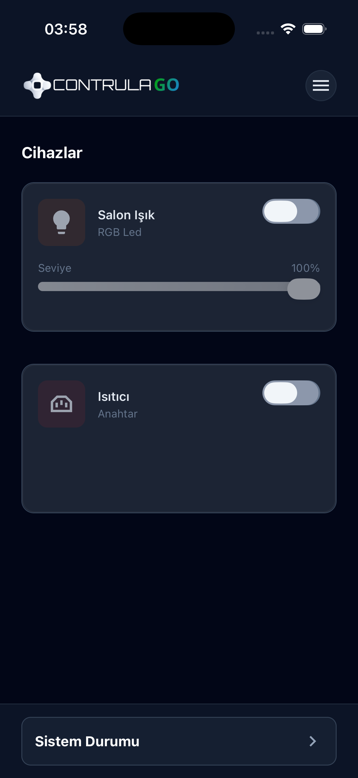 Contrula Go Mobile App Interface